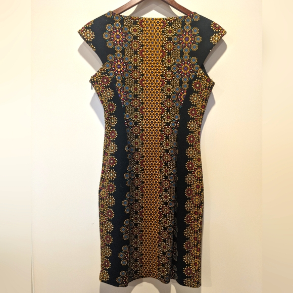 New York & Company faux fractal pattern, tailored midi dress, size medium - Picture 8 of 8